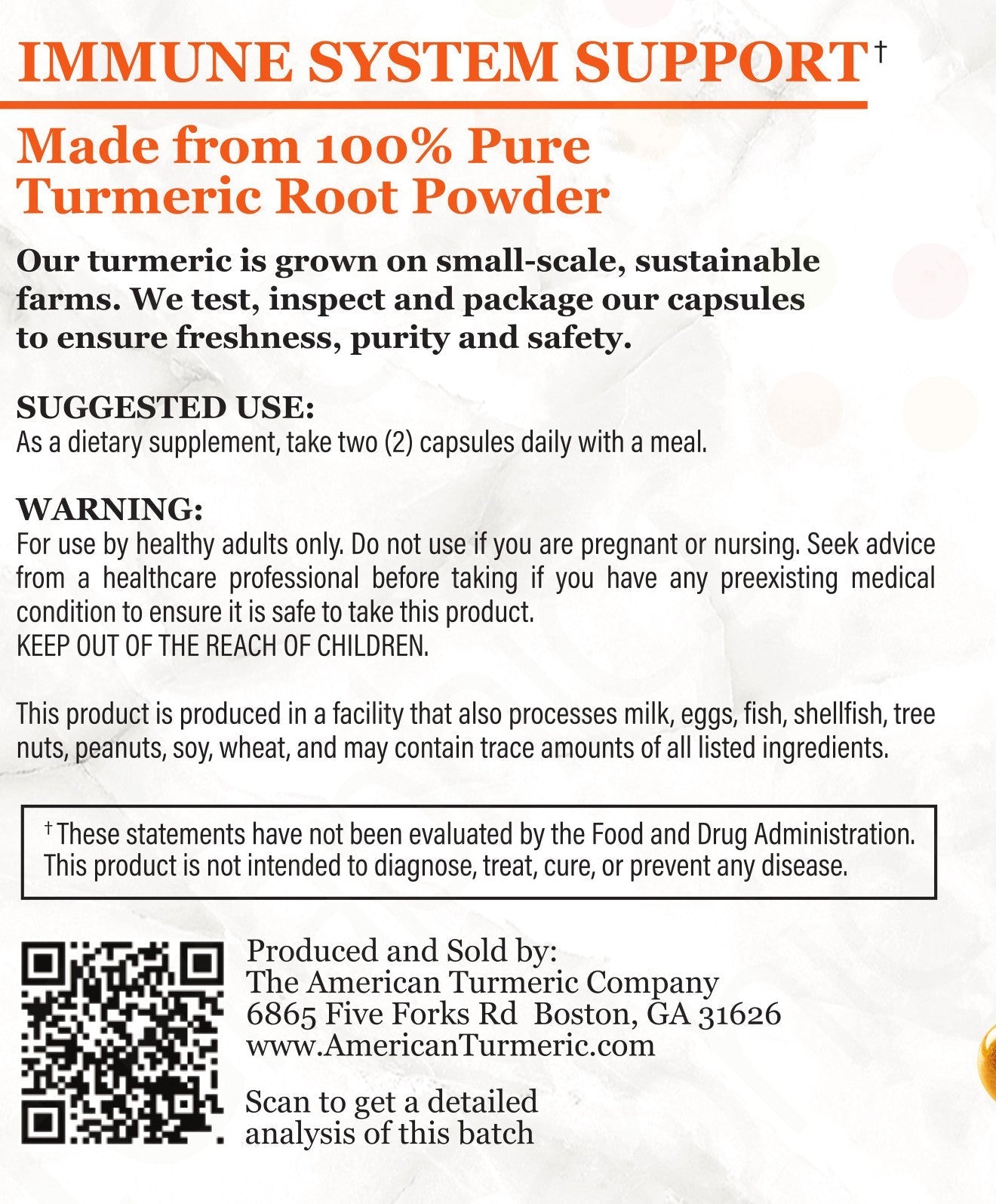 Fermented Turmeric Powder Capsules - Ease Joint Pain and Increase Immune Vitality with Enhanced Bioavailability - 120 Capsules