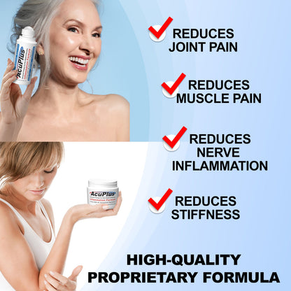 AcuPlus Pain Relief Combo – 3 oz. Roll-On + 4 oz. Cream