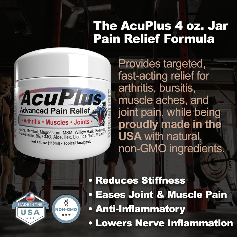 AcuPlus Pain Relief Cream, 4 oz. Jar (3-Pack)