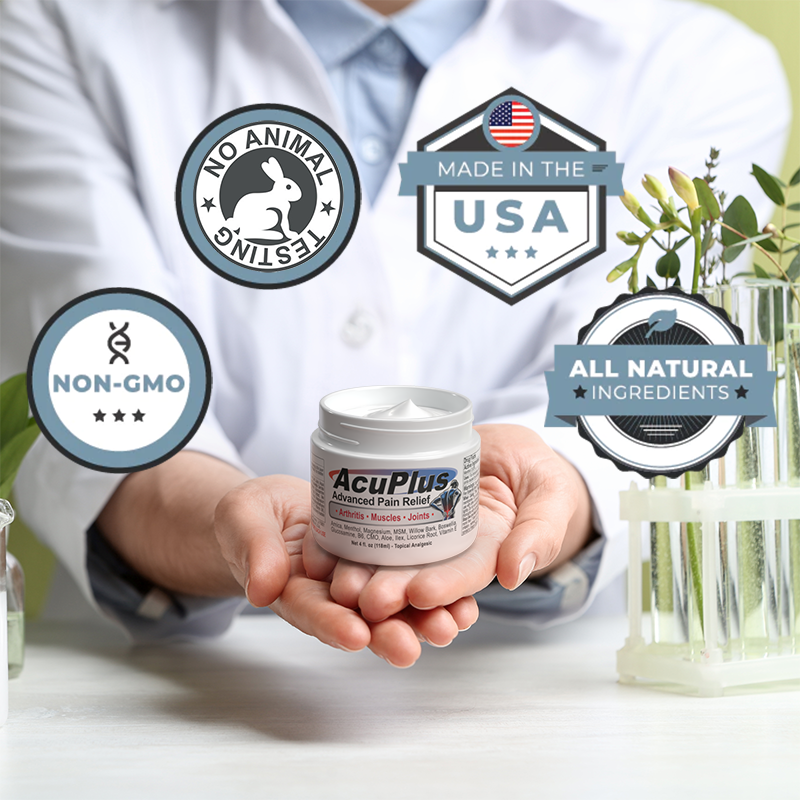 AcuPlus Pain Relief Cream, 4 oz. Jar (3-Pack)