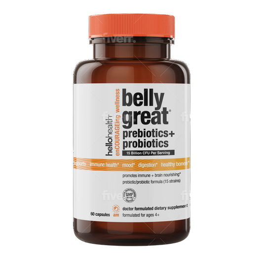 15-in-1 Pre-Probiotics + D3 + Methylfolate capsules - Belly Great