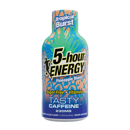 24 Pack 5-hour ENERGY Extra Strength Shots, Tropical Burst Flavor Flavor, 1.93 Fl Oz
